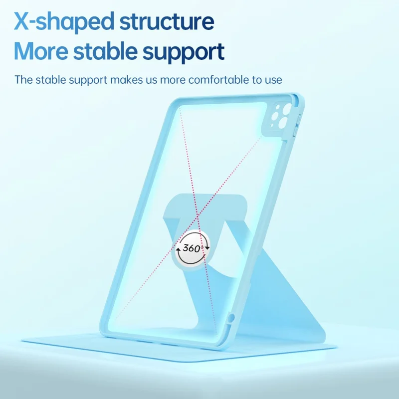 For iPad Pro 13 (2024) Case PU Leather Rotating Stand Tablet Cover with Pen Holder - Purple