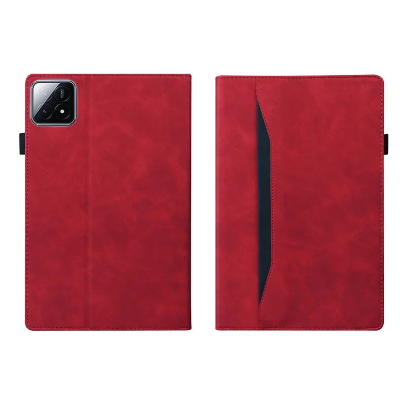 For Xiaomi Pad 6S Pro 12.4 PU Leather Business Stand Tablet Cover - Red