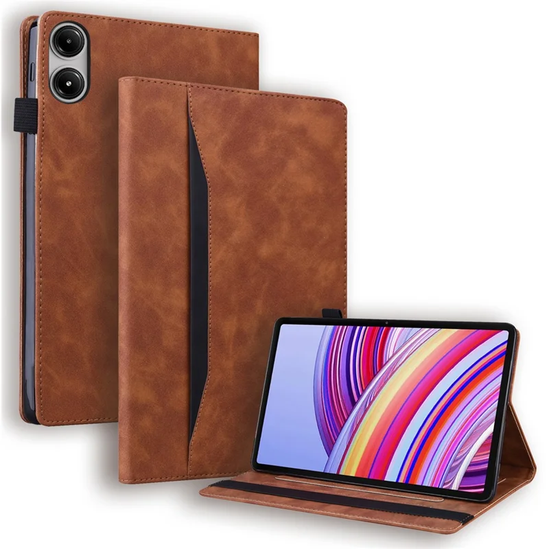 For Xiaomi Redmi Pad Pro / Redmi Pad Pro 5G / Poco Pad Case Card Slot PU Leather Stand Tablet Cover - Brown