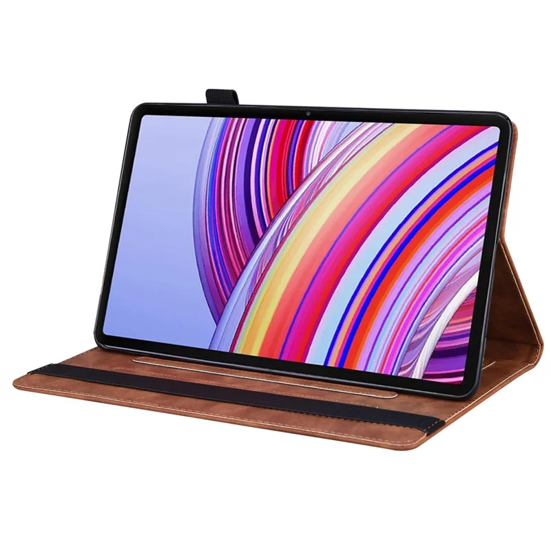 For Xiaomi Redmi Pad Pro / Redmi Pad Pro 5G / Poco Pad Case Card Slot PU Leather Stand Tablet Cover - Brown