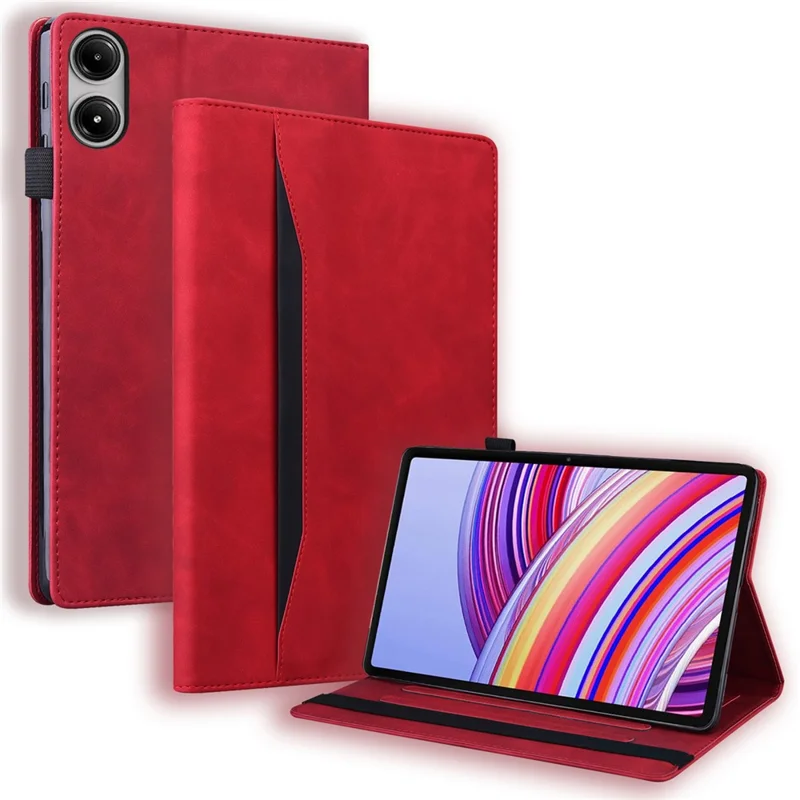 For Xiaomi Redmi Pad Pro / Redmi Pad Pro 5G / Poco Pad Case Card Slot PU Leather Stand Tablet Cover - Red
