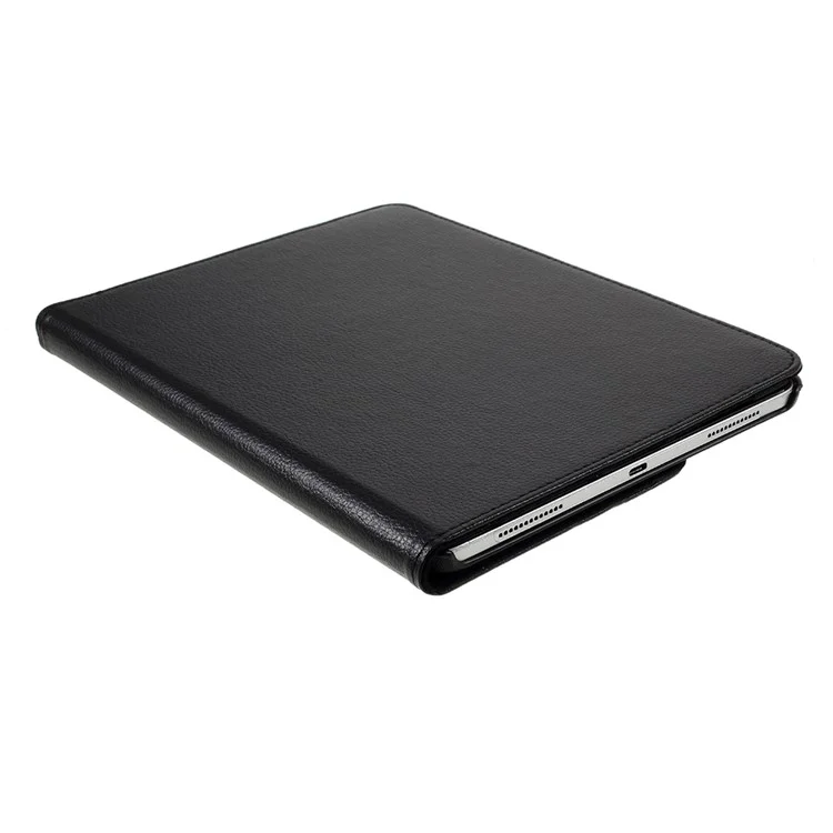 Pour iPad Pro 13 (2024) Étui en cuir PU Housse de tablette Rotation à 360 degrés - Noir
