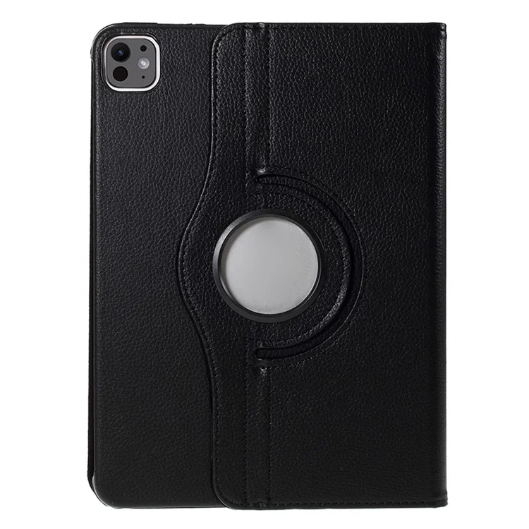 Pour iPad Pro 13 (2024) Étui en cuir PU Housse de tablette Rotation à 360 degrés - Noir