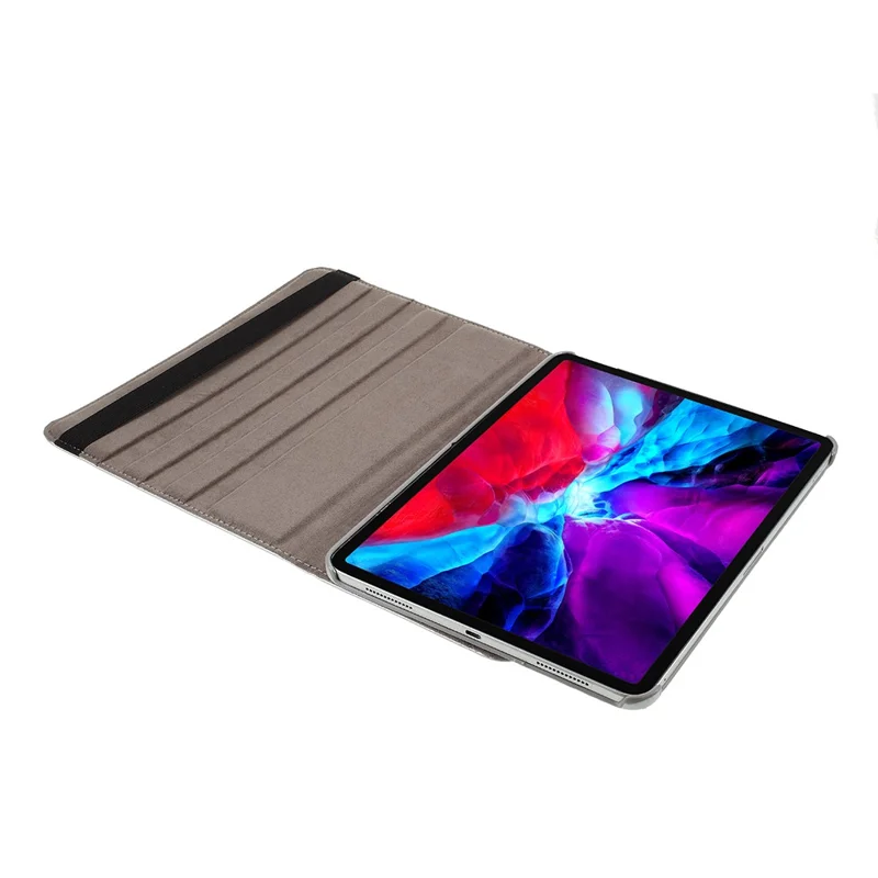 For iPad Pro 13 (2025) / 13 (2024) Case PU Leather Tablet Cover 360 Degree Rotating Stand - Silver