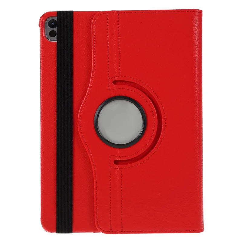 Voor iPad Pro 13 (2024) Hoesje PU Leren Tabletcover met 360-graden Draaistandaard - Rood