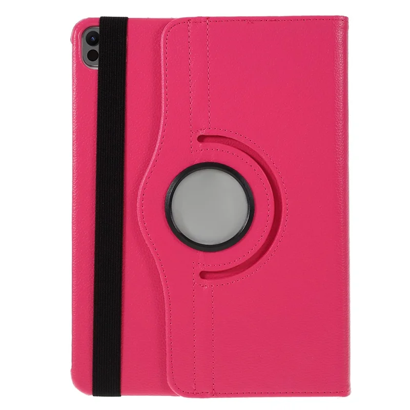 For iPad Pro 13 (2025) / 13 (2024) Case PU Leather Tablet Cover 360 Degree Rotating Stand - Rose