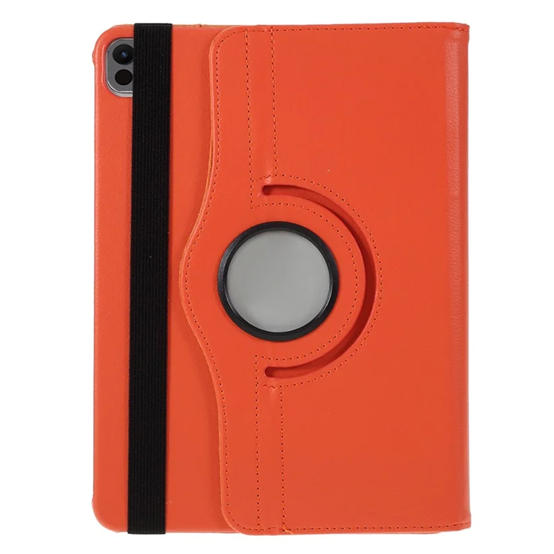 For iPad Pro 13 (2025) / 13 (2024) Case PU Leather Tablet Cover 360 Degree Rotating Stand - Orange