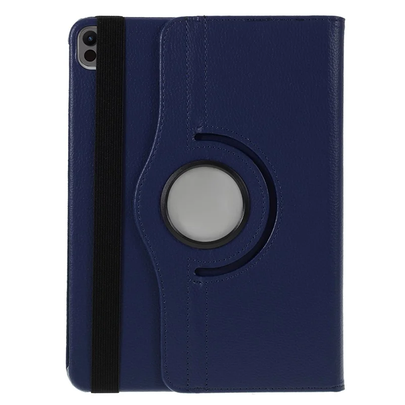 For iPad Pro 13 (2025) / 13 (2024) Case PU Leather Tablet Cover 360 Degree Rotating Stand - Dark Blue