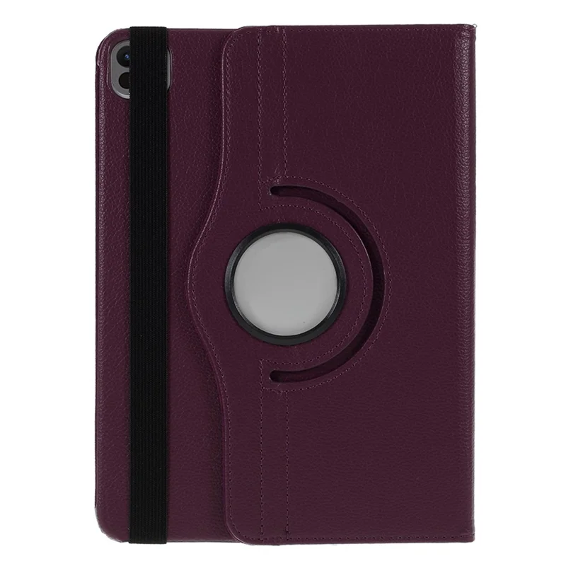 For iPad Pro 13 (2025) / 13 (2024) Case PU Leather Tablet Cover 360 Degree Rotating Stand - Purple
