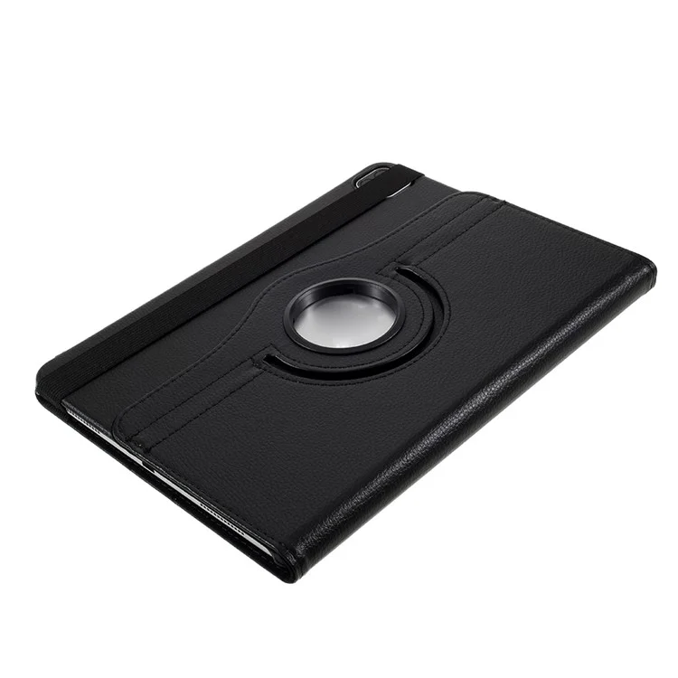 For iPad Pro 11 (2024) Case Rotating Stand PU Leather Protective Cover - Black