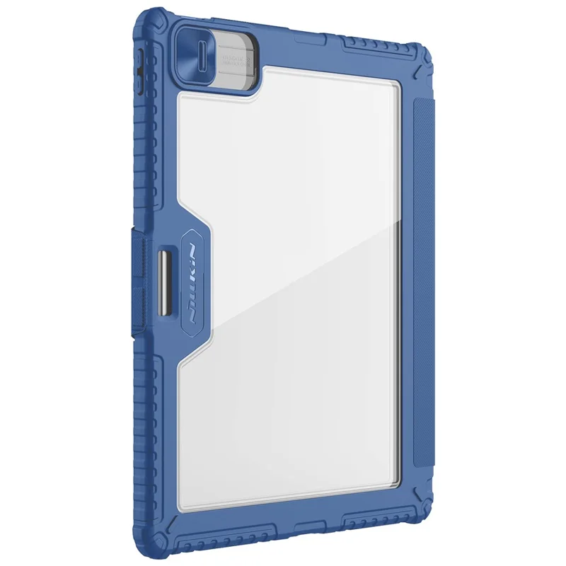 NILLKIN Bumper Leather Case Pro for iPad Pro 13 (2025) / 13 (2024) Tablet Cover Anti-Fall Auto Wake / Sleep Case - Blue