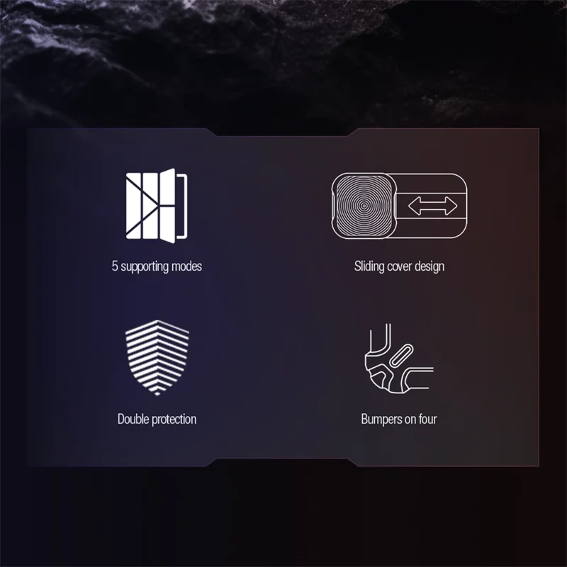 NILLKIN Bumper Leather Case Pro for iPad Pro 13 (2025) / 13 (2024) Tablet Cover Anti-Fall Auto Wake / Sleep Case - Blue