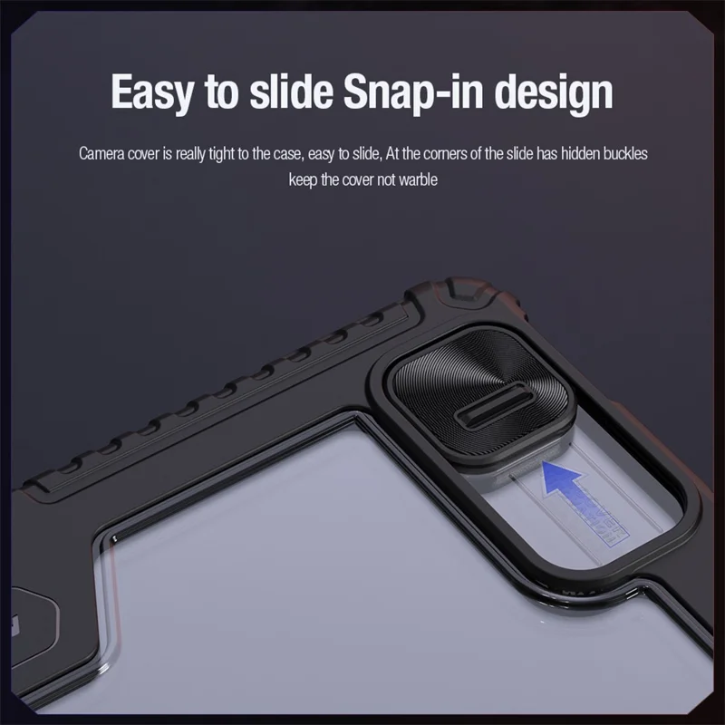 NILLKIN Bumper Leather Case Pro for iPad Pro 13 (2025) / 13 (2024) Tablet Cover Anti-Fall Auto Wake / Sleep Case - Blue