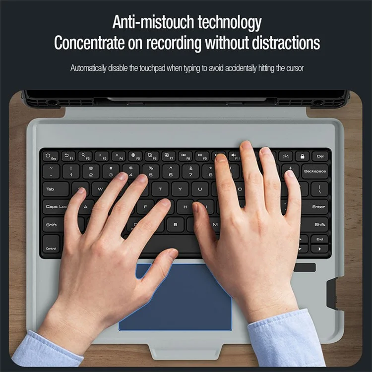 NILLKIN For Samsung Galaxy Tab S9 FE+ Tablet Case with Detachable Bluetooth-compatible Keyboard (Backlight Version)