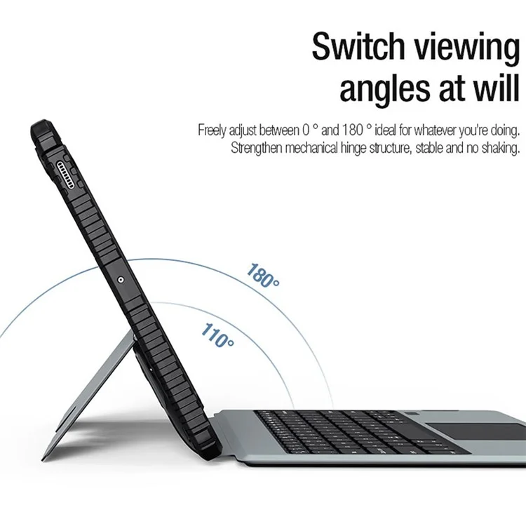 NILLKIN For Samsung Galaxy Tab S9 FE+ Tablet Case with Detachable Bluetooth-compatible Keyboard (Backlight Version)