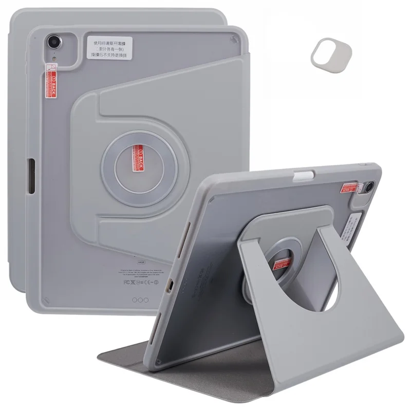 Funda para iPad Air 13 (2024) Magnética Desmontable Cubierta de Tableta de Cuero PU con Ranura para Bolígrafo - Gris
