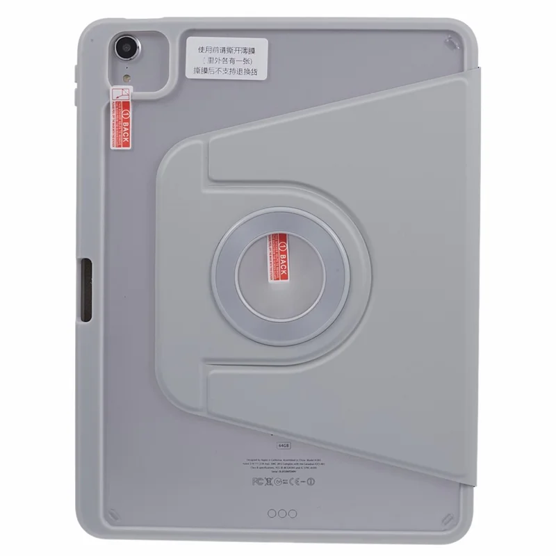 Funda para iPad Air 13 (2024) Magnética Desmontable Cubierta de Tableta de Cuero PU con Ranura para Bolígrafo - Gris