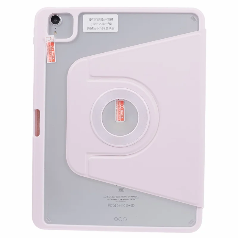 For iPad Air 13 (2025) / (2024) Case Magnetic Detachable PU Leather Stand Tablet Cover with Pen Slot - Pink