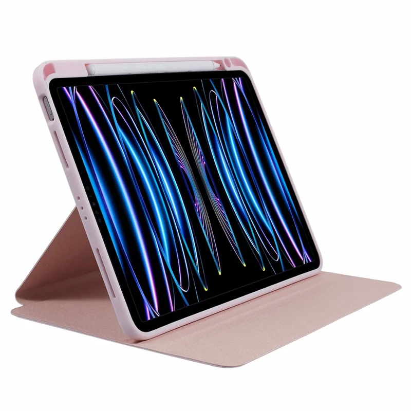 For iPad Air 13 (2025) / (2024) Case Magnetic Detachable PU Leather Stand Tablet Cover with Pen Slot - Pink