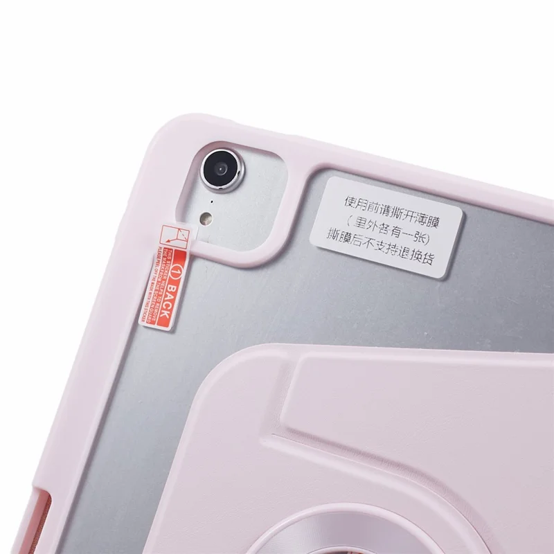 For iPad Air 13 (2025) / (2024) Case Magnetic Detachable PU Leather Stand Tablet Cover with Pen Slot - Pink