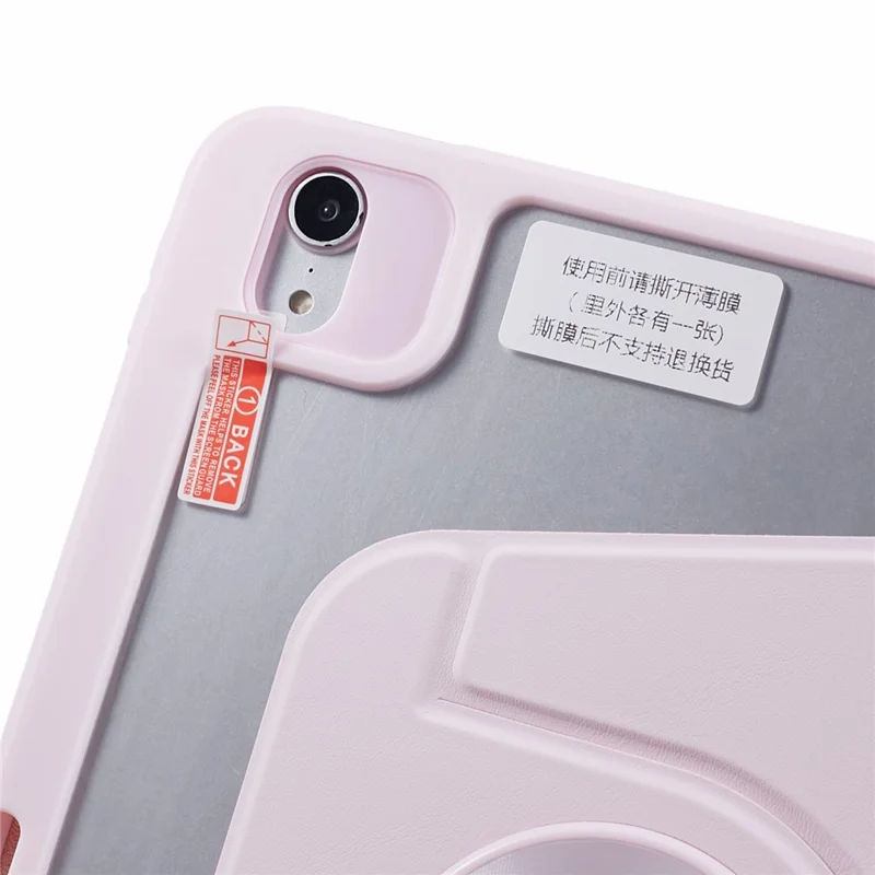 For iPad Air 13 (2025) / (2024) Case Magnetic Detachable PU Leather Stand Tablet Cover with Pen Slot - Pink