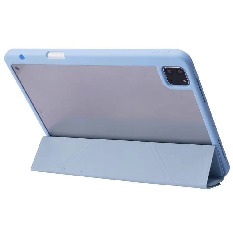 Capa para iPad Pro 11 (2024) Origami Stand Capa inteligente de couro com suporte para caneta - Preto
