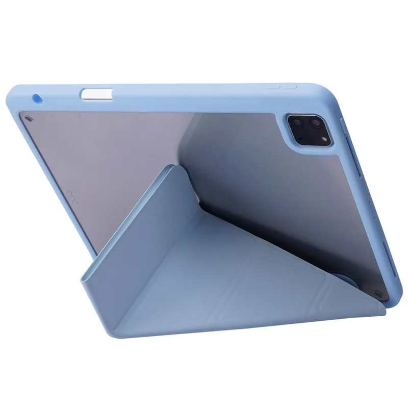 Para o iPad Pro 13 (2024) Capa Origami Stand Capa de Couro para Tablet com Despertar/Dormir Automático - Azul Bebê