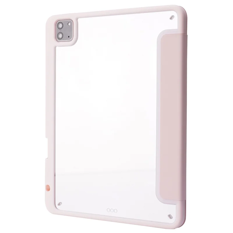 For iPad Pro 13 (2025) / 13 (2024) Case Origami Stand Leather Tablet Cover with Auto Wake / Sleep -  Pink