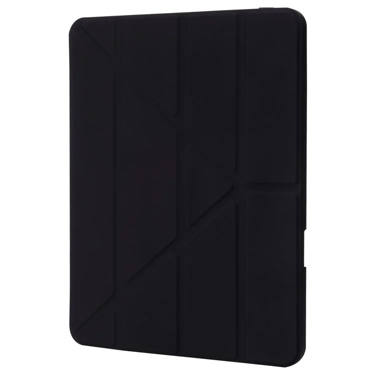 Para iPad Pro 13 (2024) Estojo de Origami Stand Capa de Couro com Despertar / Dormir Automático - Preto