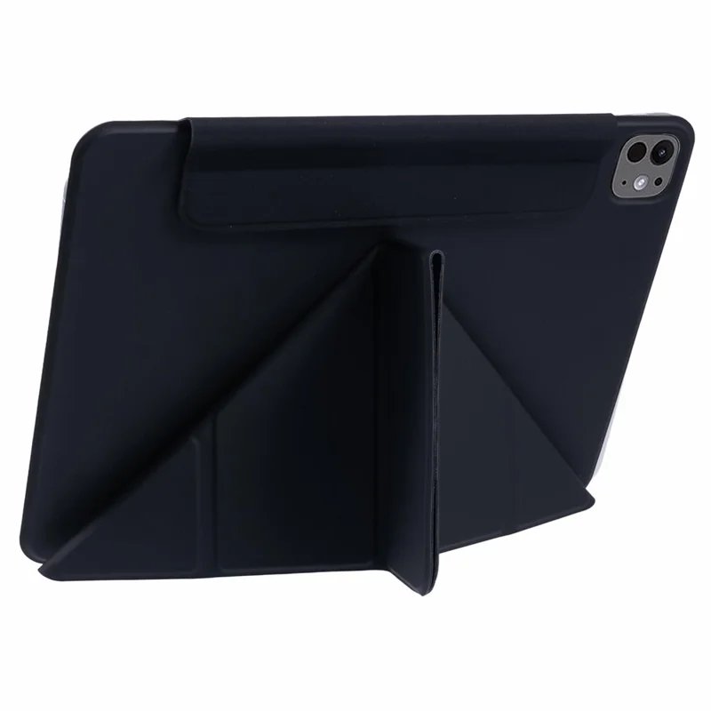 Pour iPad Pro 13 (2024) Tablet Cover Magnetic PU Leather Protective Case avec Support - Noir