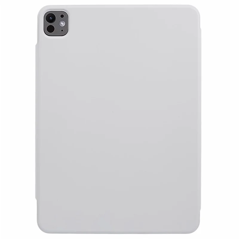 غطاء لوحي لجهاز iPad Pro 11 (2025) / 11 (2024) من جلد PU مغناطيسي واقي مع حامل - رمادي