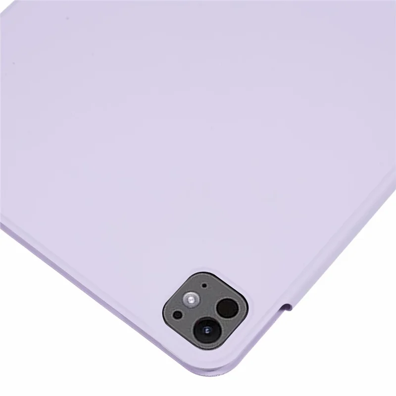 For iPad Pro 11 (2024) Tablet Cover Magnetic PU Leather Protective Case with Stand - Purple