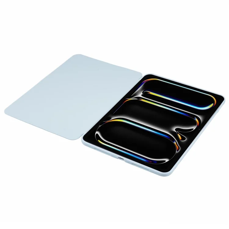 Für iPad Pro 11 (2024) Case Tri-Fold Stand PU Leder + TPU Smart Cover - Baby Blau
