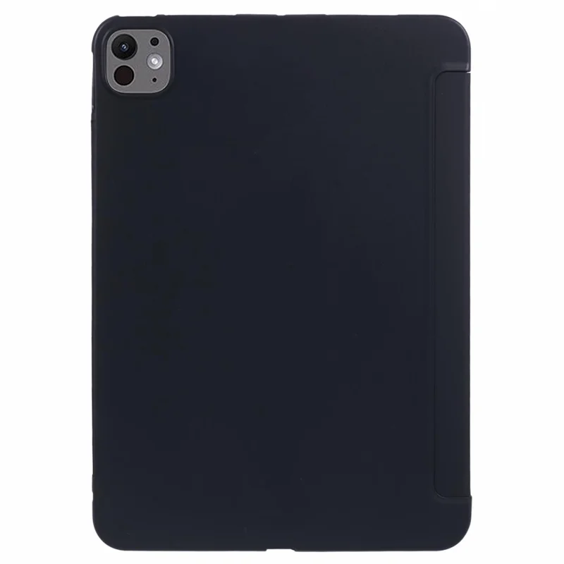For iPad Pro 11 (2025) / (2024) Case Tri-Fold Stand PU Leather + TPU Smart Cover - Black