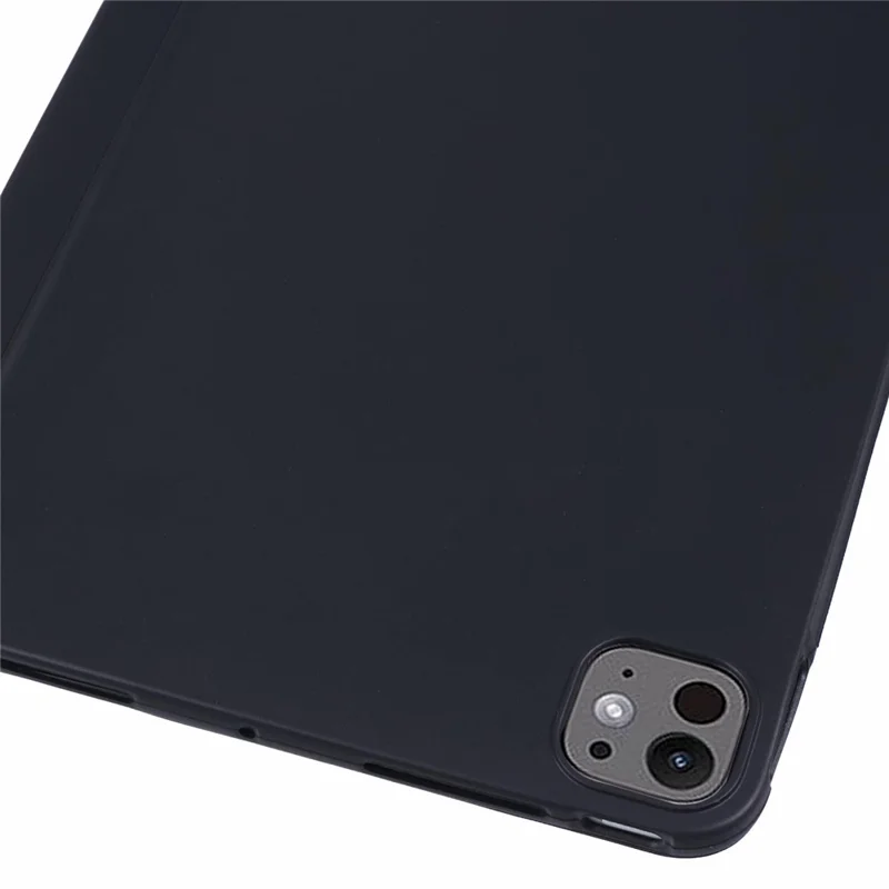For iPad Pro 11 (2025) / (2024) Case Tri-Fold Stand PU Leather + TPU Smart Cover - Black