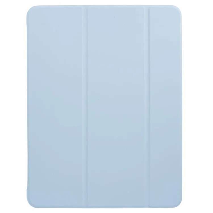 Per iPad Pro 13 (2024) Custodia in Pelle PU Tri-Fold Stand Tablet Cover Auto Wake / Sleep - Baby Blue