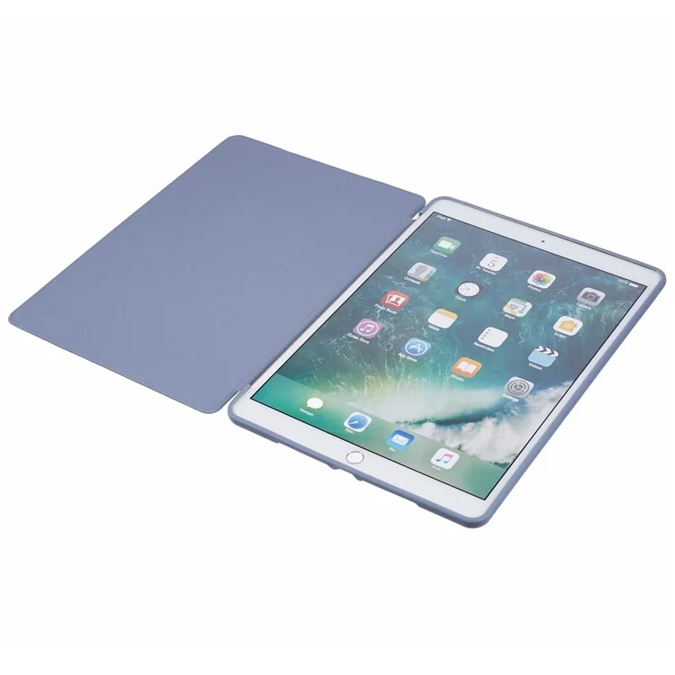 For iPad 10.2 (2021) / (2019) / (2020) / Pro 10.5-inch (2017) Case Tri-Fold Stand PU Leather + TPU Tablet Cover - Dark Blue