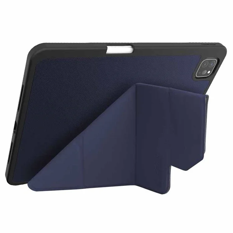 JTLEGEND Para iPad Pro 13 (2024) Capa Origami Stand PU Couro Inteligente Capa com Suporte para Lápis - Índigo
