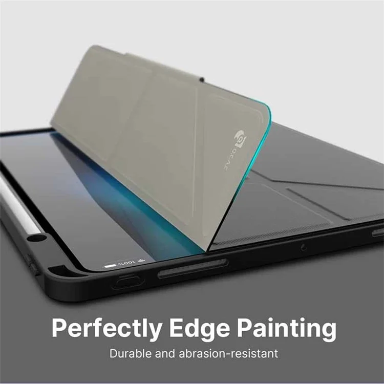 JTLEGEND Para iPad Pro 13 (2024) Capa Origami Stand PU Couro Inteligente Capa com Suporte para Lápis - Índigo