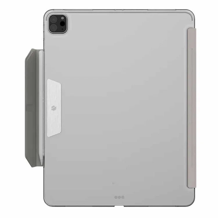 JTLEGEND For iPad Pro 13 (2024) Stand Case Anti-Scratch PU Leather Tablet Cover with Pencil Holder - Grey