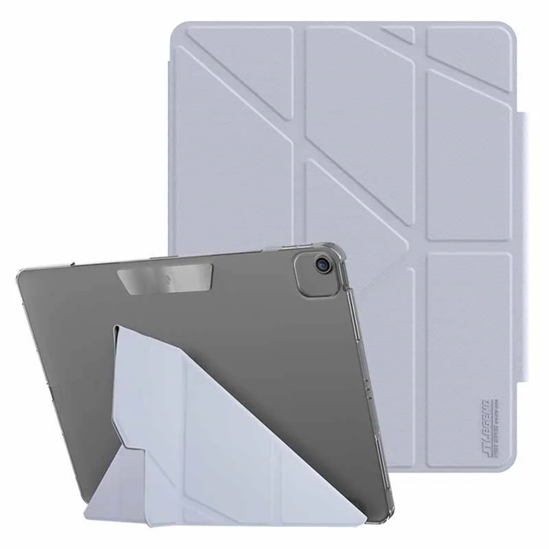 JTLEGEND Pour iPad Air 13 (2024) / iPad Pro 12.9 (2020)  /  (2021) / (2022) Étui Origami Support en Cuir PU - Bleu