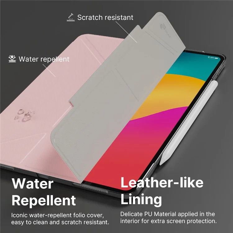 JTLEGEND For iPad Air 13 (2025) / (2024) / Pro 12.9 (2020) / (2021) / (2022) Case Origami Stand PU Leather Tablet Cover - Purple