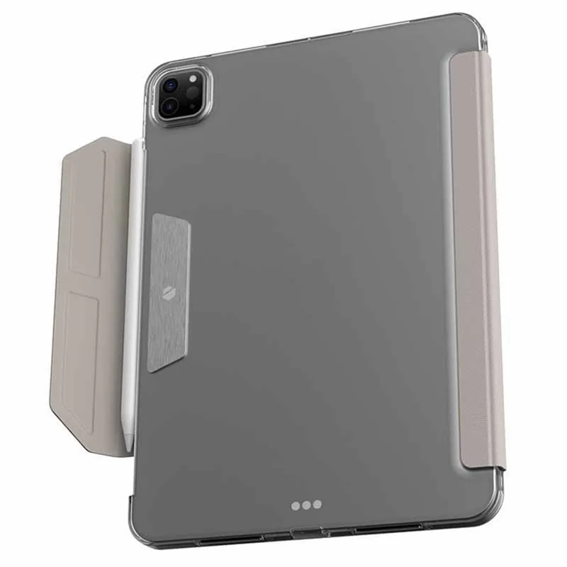 JTLEGEND For iPad Pro 11 (2025) / 11 (2024) Case Scratch-Proof Stand PU Leather Tablet Cover with Pencil Holder - Grey