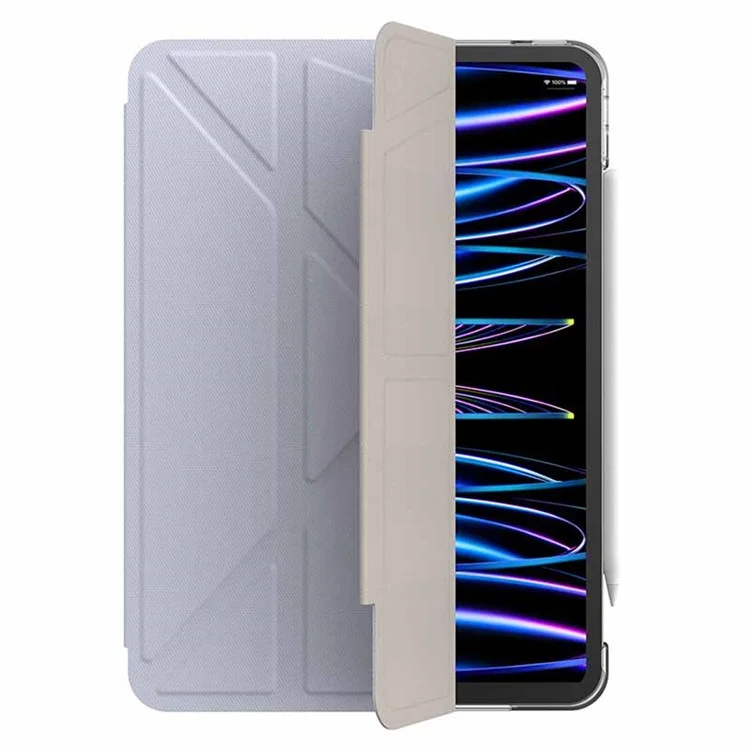 JTLEGEND Per iPad Pro 11 (2024) Custodia a Prova di Graffi con Stand in Pelle PU e Supporto per Matita - Blu