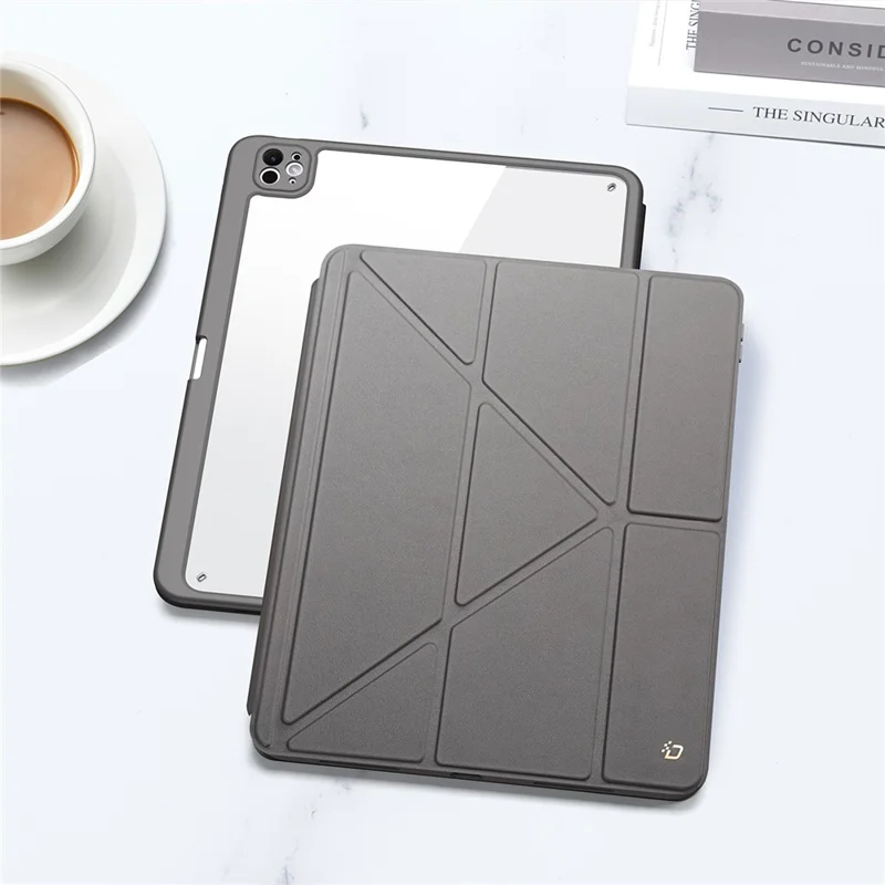 DUX DUCIS Magi Series for iPad Pro 13 (2025) / 13 (2024) Case PU Leather+PC+TPU Tablet Cover Support Auto Wake / Sleep - Grey