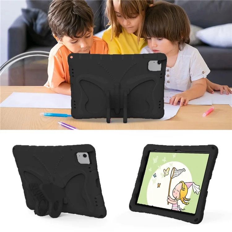 Custodia per iPad Air 11 (2024) Butterfly EVA Tablet Cover con supporto / tracolla - Nero