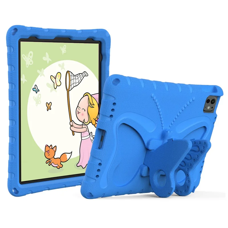 Чехол EVA для iPad Pro 11 (2024) с подставкой-бабочкой и плечевым ремнем - синий