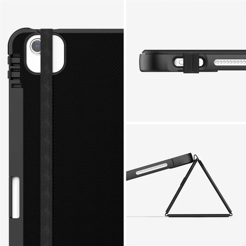 Per iPad Air 13 (2024) / iPad Pro 13 (2024) / Pro 12.9 (2022) / (2021) / (2020) / (2018) Custodia Stand Pelle Custodia Tablet - Nero