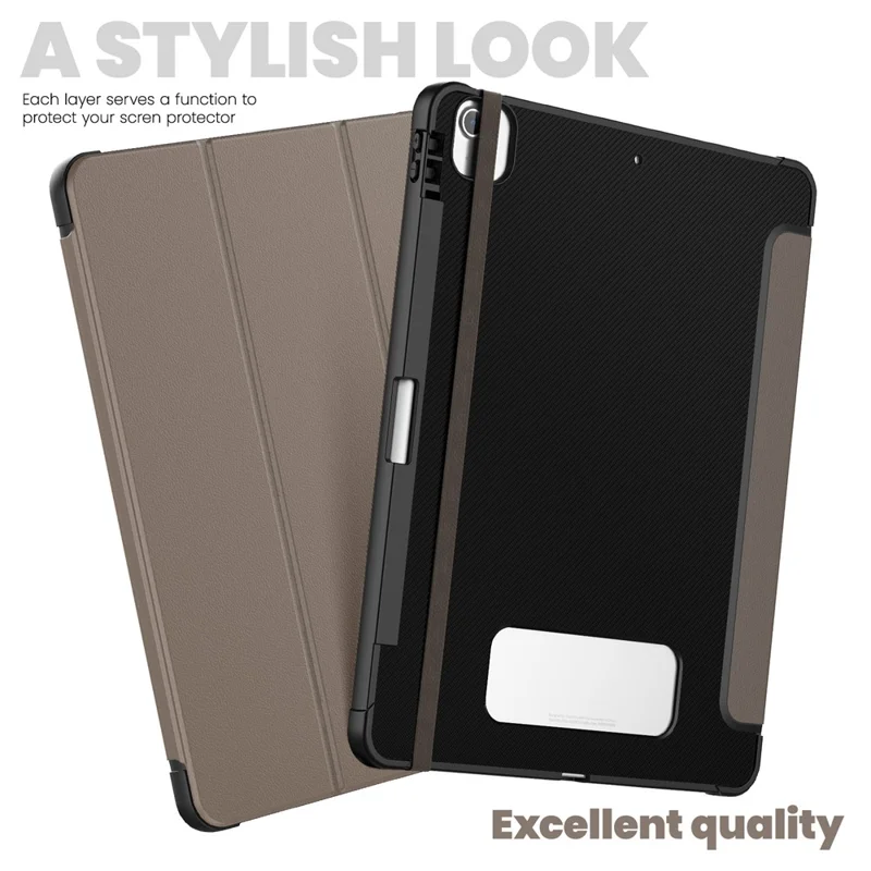For iPad Air 13 (2025) / (2024) / Pro 13 (2024) / Pro 12.9 (2022) / (2021) / (2020) / (2018) Case Stand Leather Tablet Cover - Brown