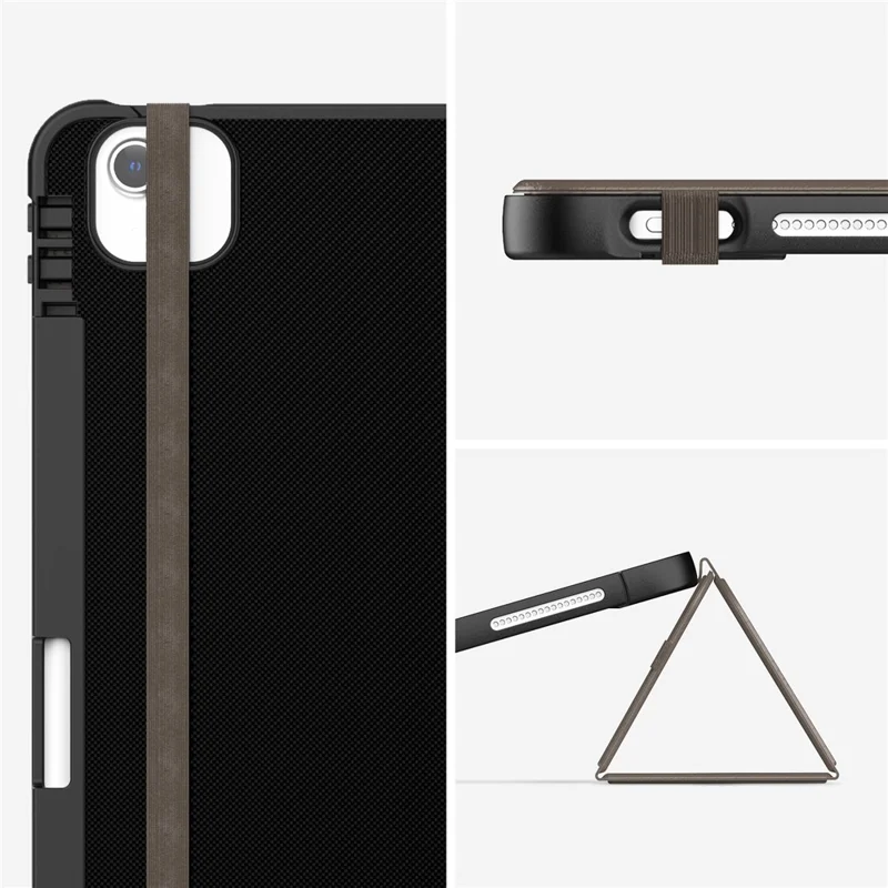 For iPad Air 13 (2025) / (2024) / Pro 13 (2024) / Pro 12.9 (2022) / (2021) / (2020) / (2018) Case Stand Leather Tablet Cover - Brown